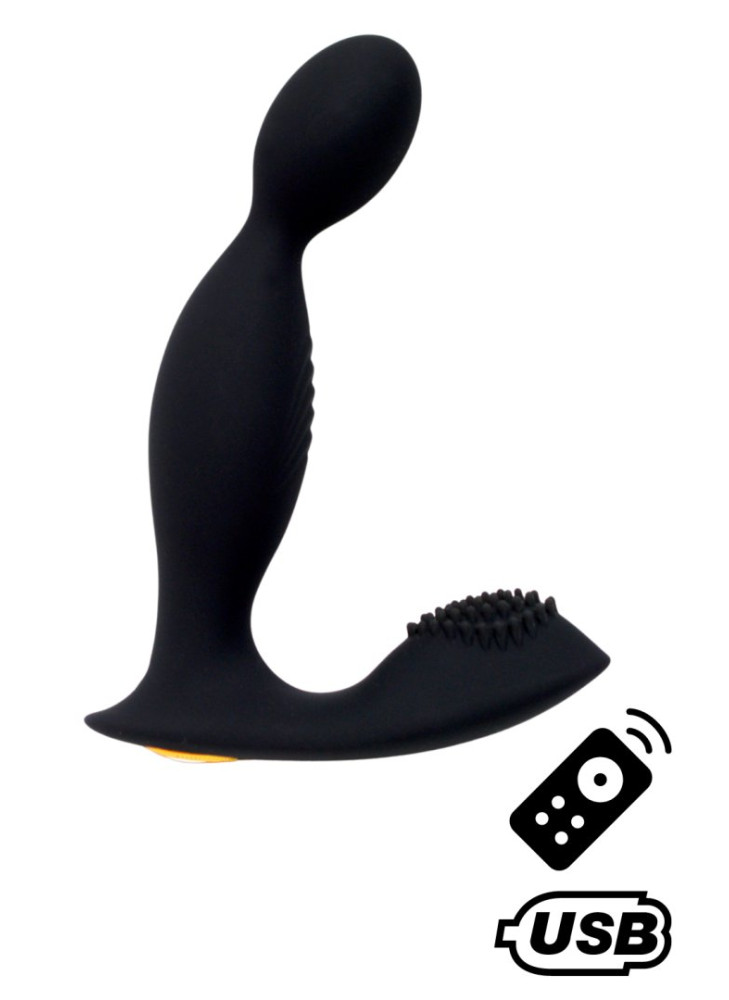 ELIOT, Stimulateur de prostate USB, avec télécommande, en silicone médical - BQ149BLK